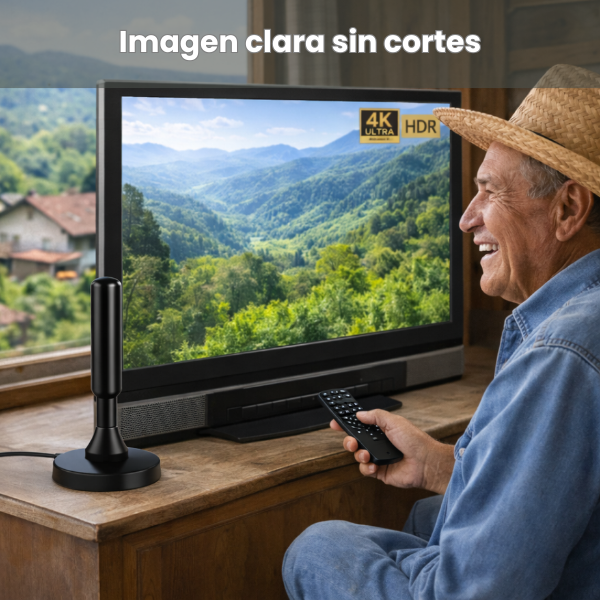 📡  Antena TV Digital Compacta – Sintoniza canales HD de señal abierta – Sin Pagar Cable Mensual