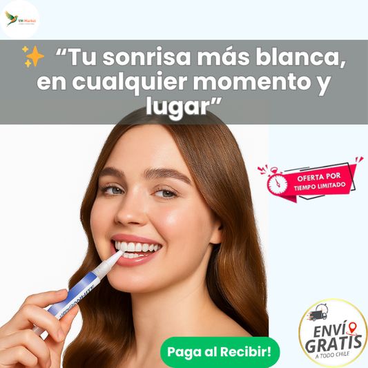 LÁPIZ BLANQUEADOR DENTAL - Elimina manchas - Dientes hasta 4 tonos más blancos en 1 semana