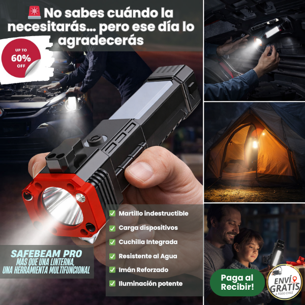 Linterna 4 en 1 "SafeNight Pro" - Más que una Linterna, una Herramienta confiable ante emergencias