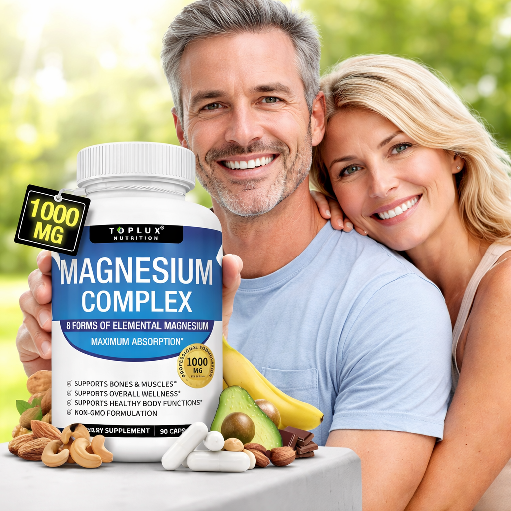 TOPLUX MAGNESIUM COMPLEX ⚡💙🔬  – Magnesio premium diseñado para máxima absorción (60 cápsulas)