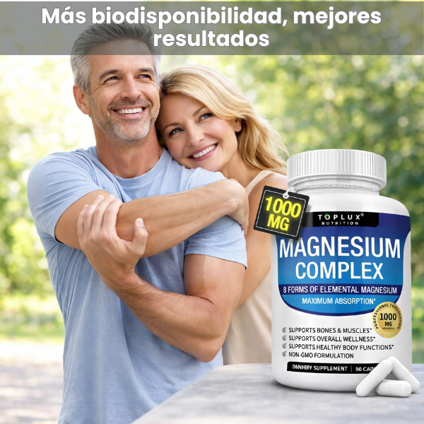 TOPLUX MAGNESIUM COMPLEX ⚡💙🔬  – Magnesio premium diseñado para máxima absorción (60 cápsulas)