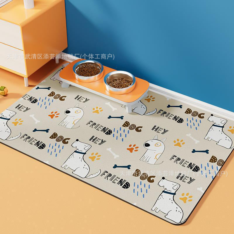 MAT DE ALIMENTACIÓN PARA MASCOTAS - Antideslizante y Absorbente - Mantén tu Hogar seco y sin manchas