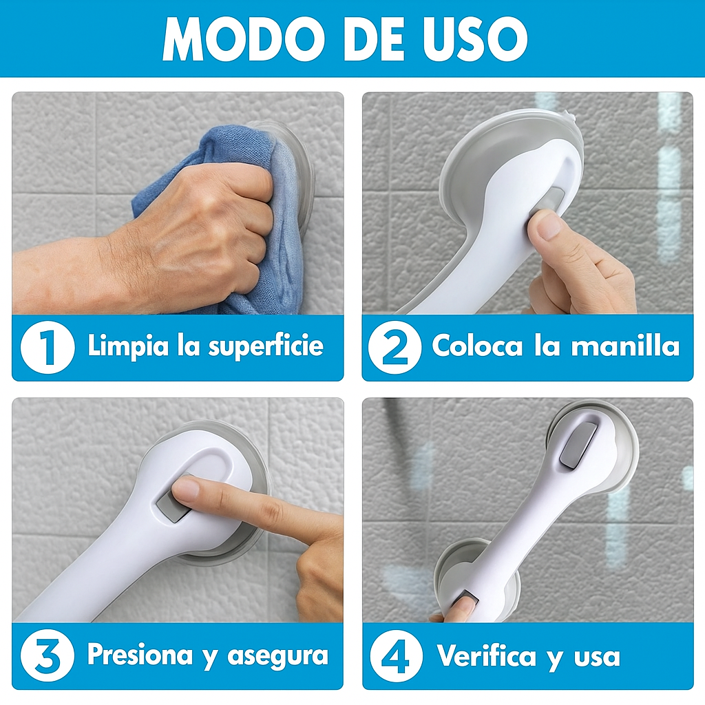 AGARRADERA ANTIDESLIZANTE - Se Adhiere Fácil - Evita Resbalones y Entrega confianza al instante