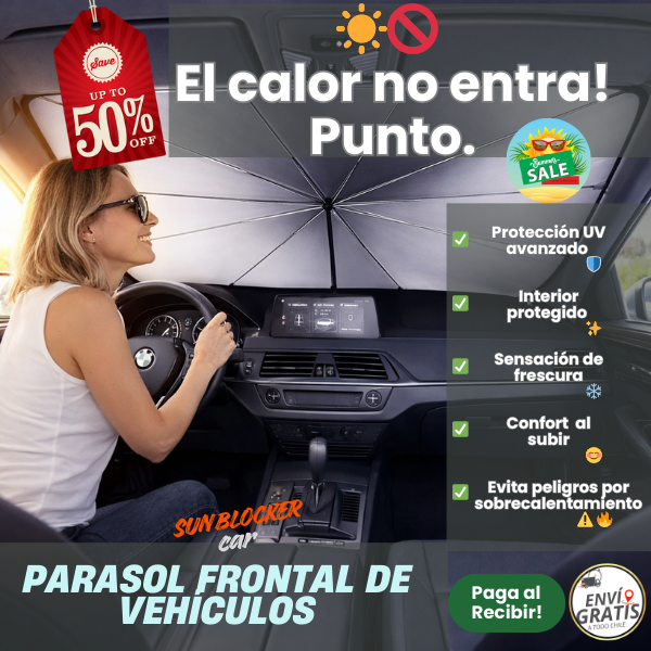 Parasol Frontal de Vehículos ☀️🛡️ SunBlocker Car ❄️🚗 - Tu auto siempre fresco