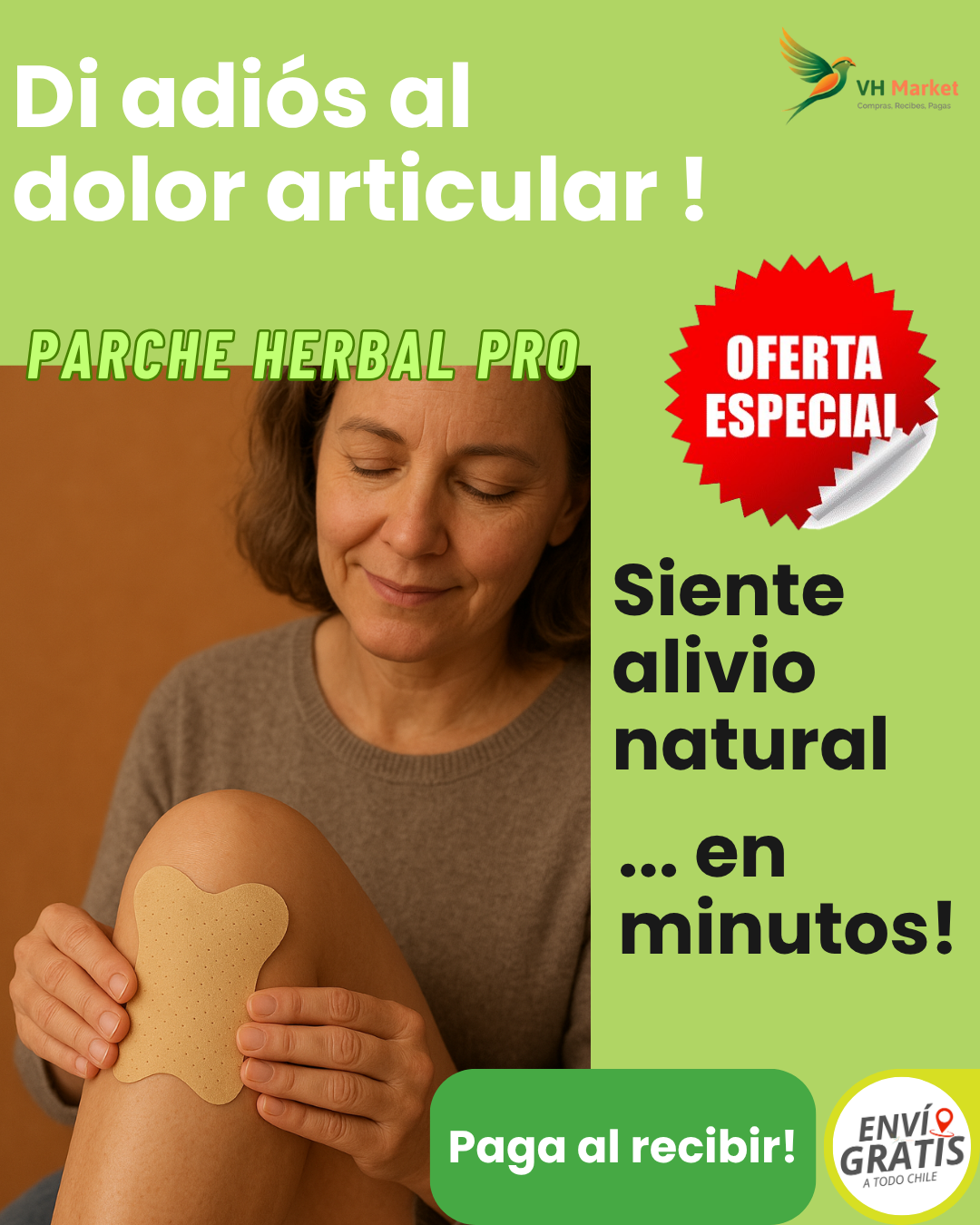 PARCHE HERBAL PRO - SIENTE ALIVIO NATURAL (10 unidades)