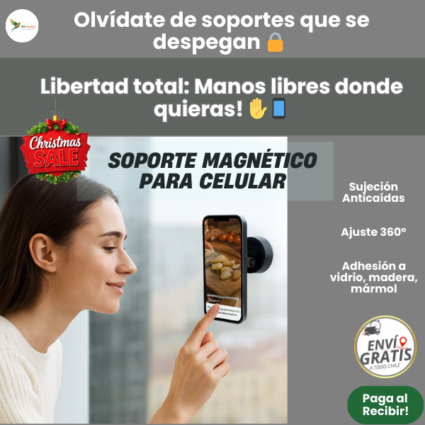Soporte Magnético MAGLOCK 360 - Manos libres en cualquier superficie lisa